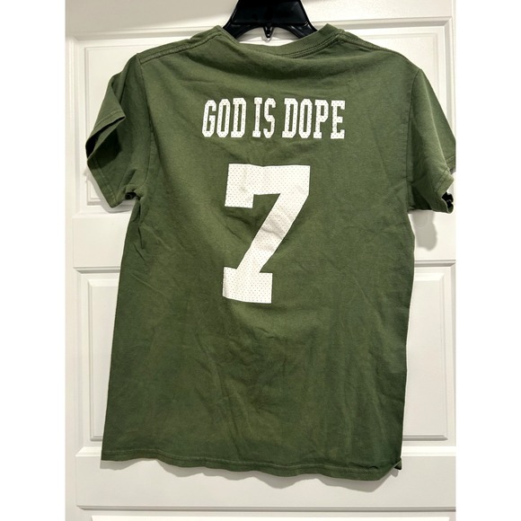 God Is Dope #7 Double Sided Green Short Sleeve T-Shirt Cotton SMALL‎ - Picture 3 of 5